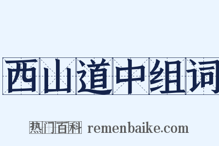 西山道中组词是什么意思的图片